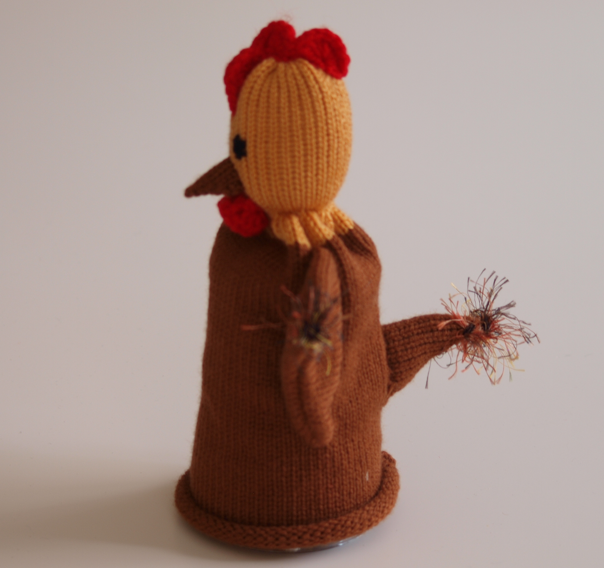 Handspielfigur Hahn von links