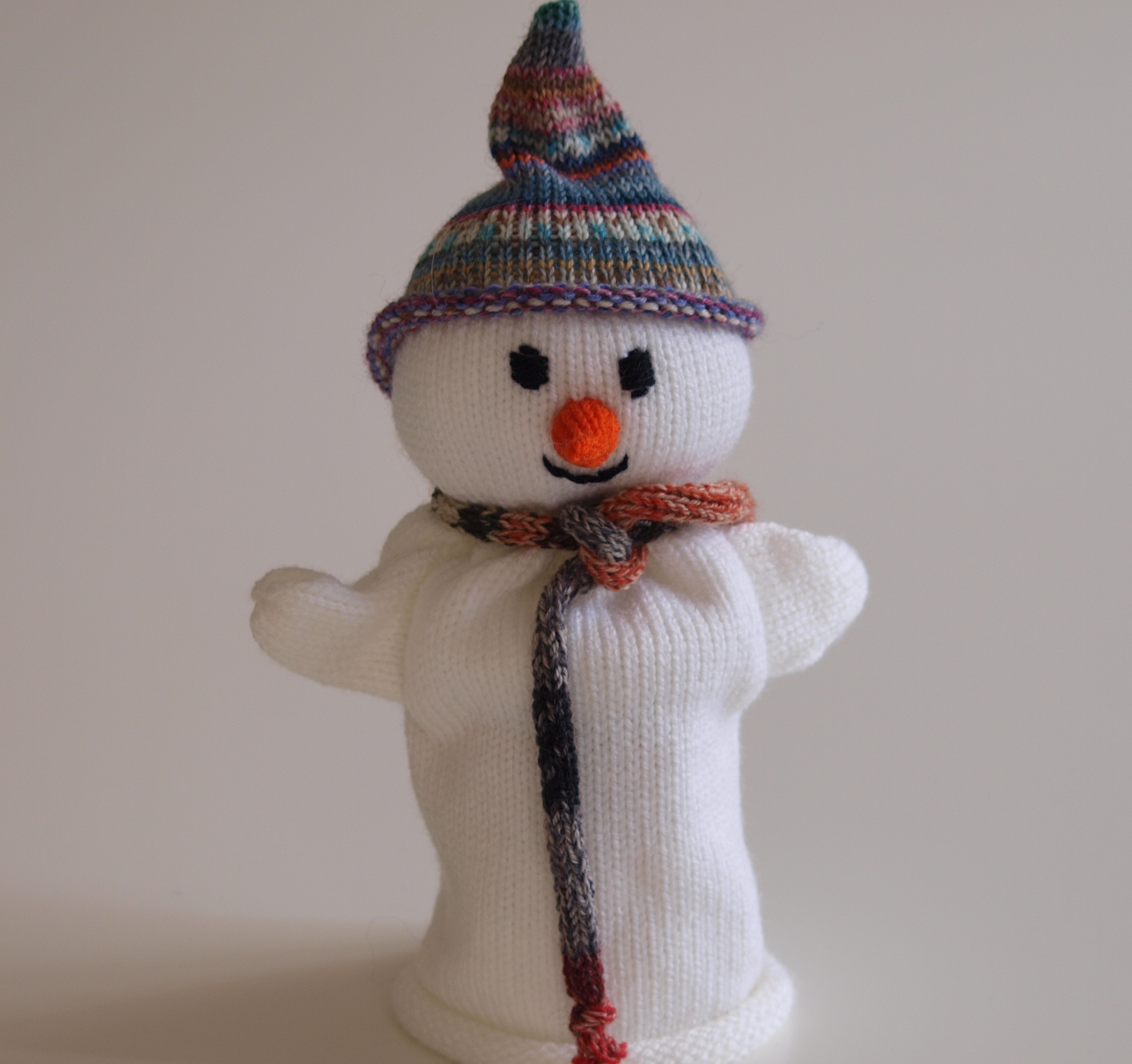 Handspielfigur Schneemann von vorne