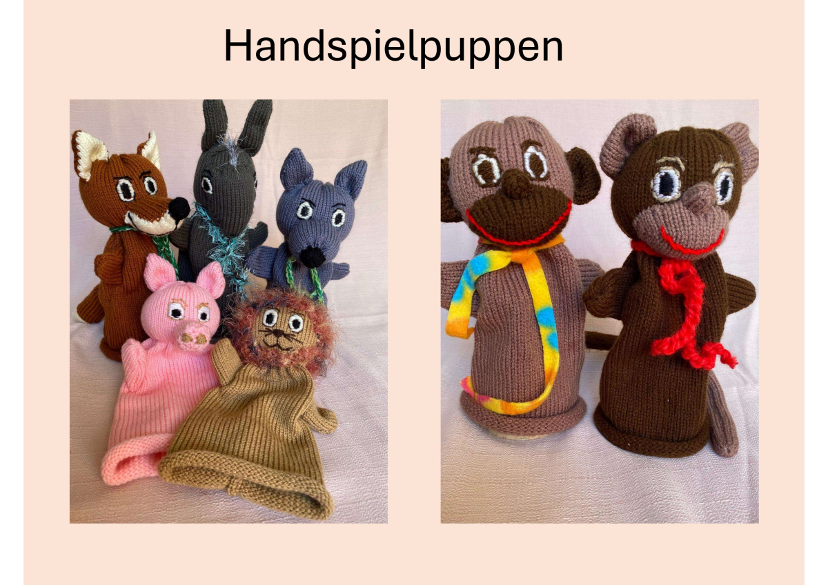 Handspielfiguren verschiedene Tiere