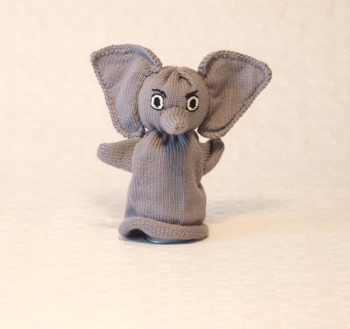 Handspielfigur Elefant von vorne