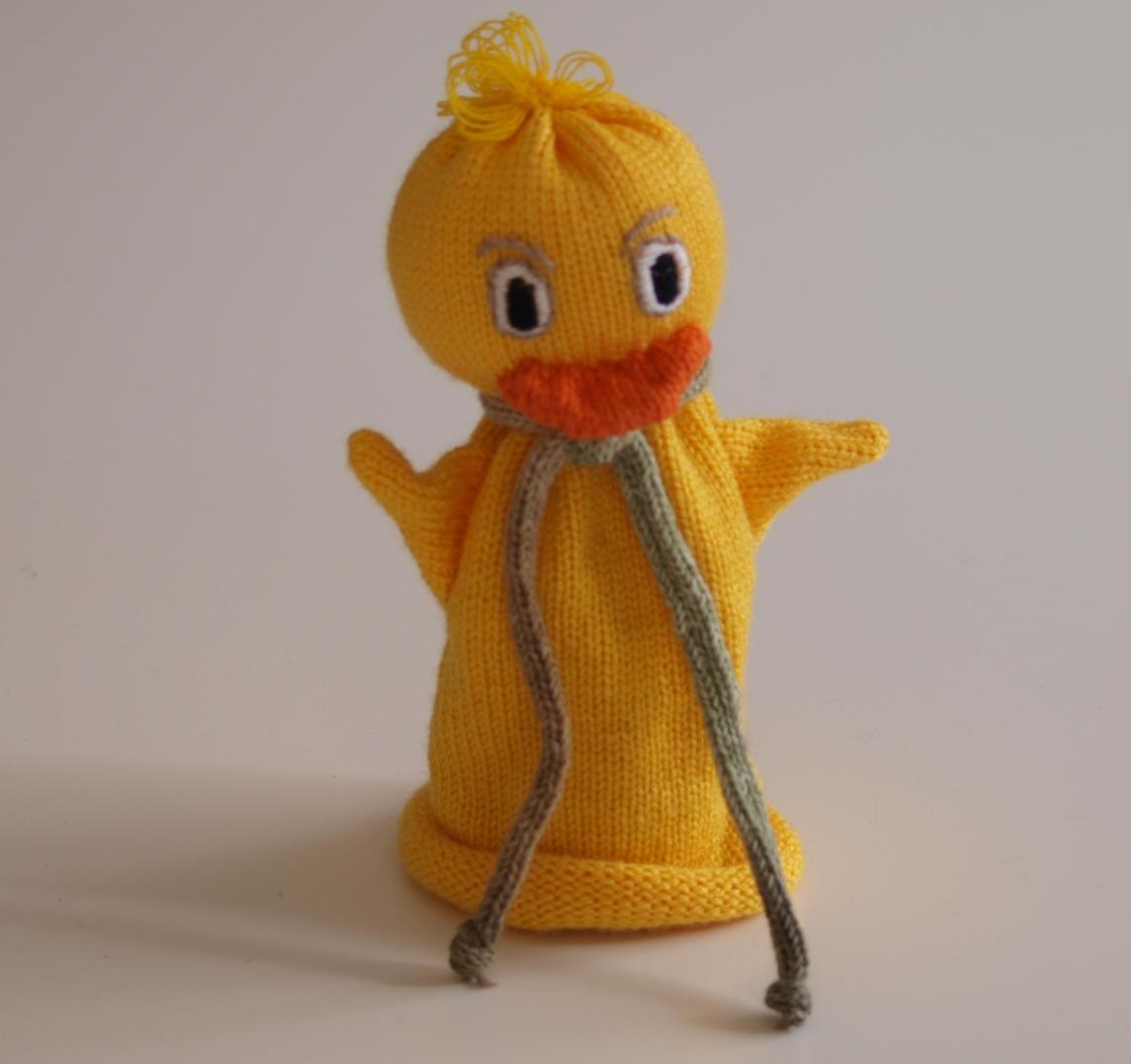 Handspielfigur Ente von vorne