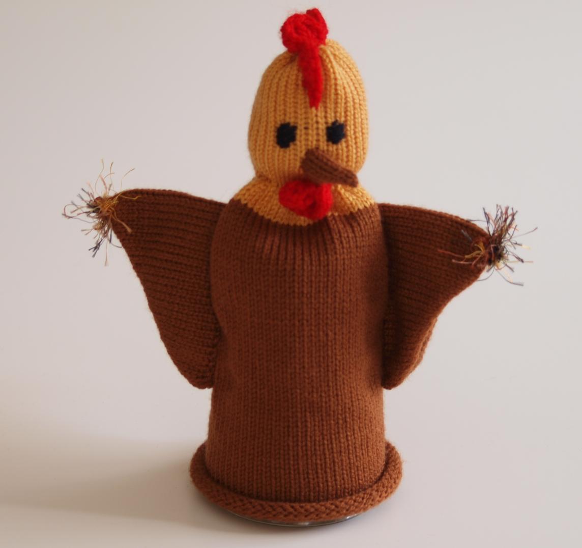 Handspielfigur Hahn von vorne