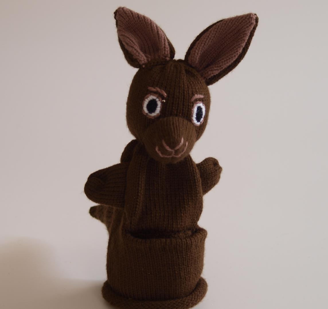 Handspielfigur Känguruh von vorne