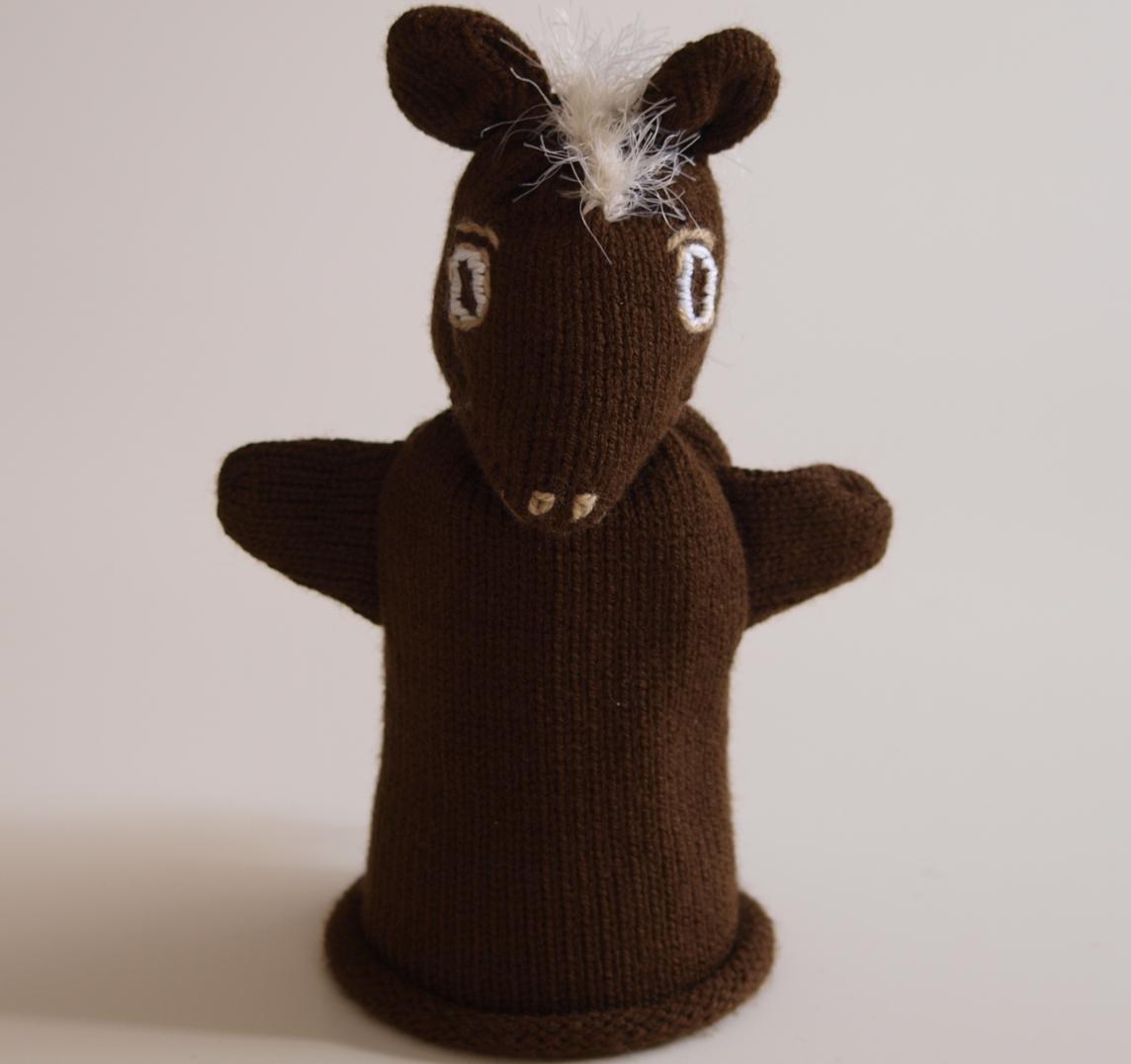 Handspielfigur Pferd von vorne