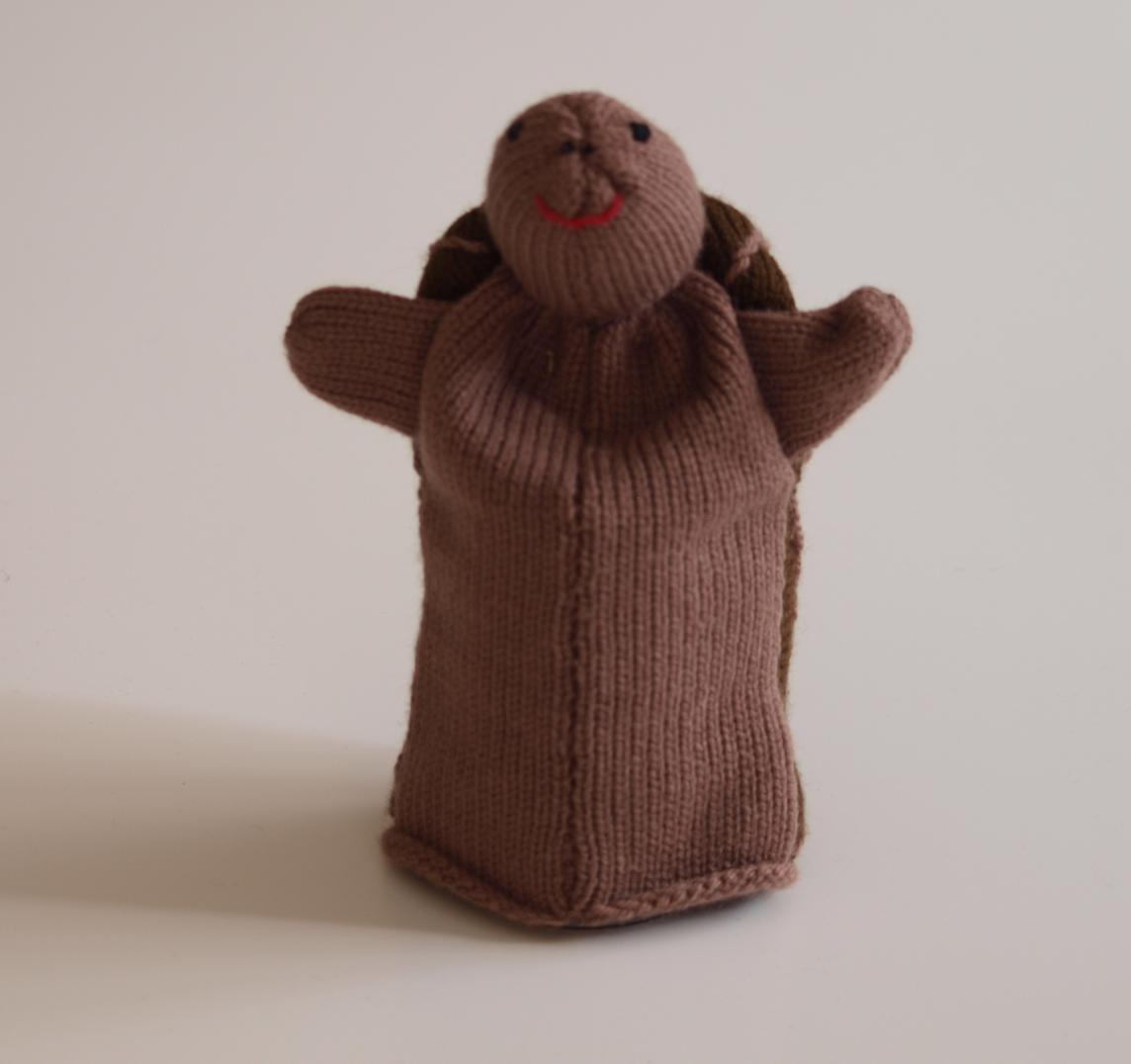 Handspielfigur Schildkröte von vorne