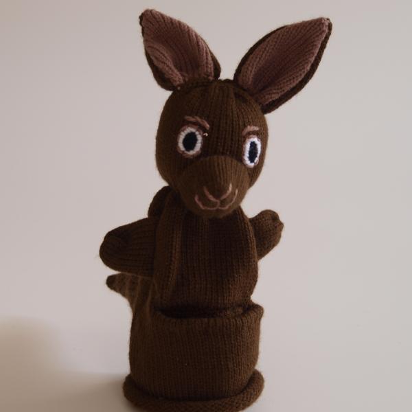 Handspielfigur Känguruh von vorne