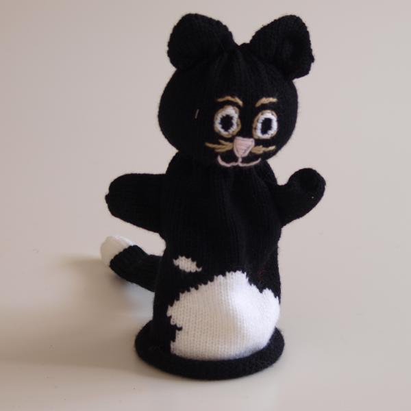 Handspielfigur Katze von vorne