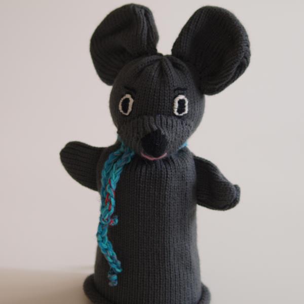 Handspielfigur Maus von vorne