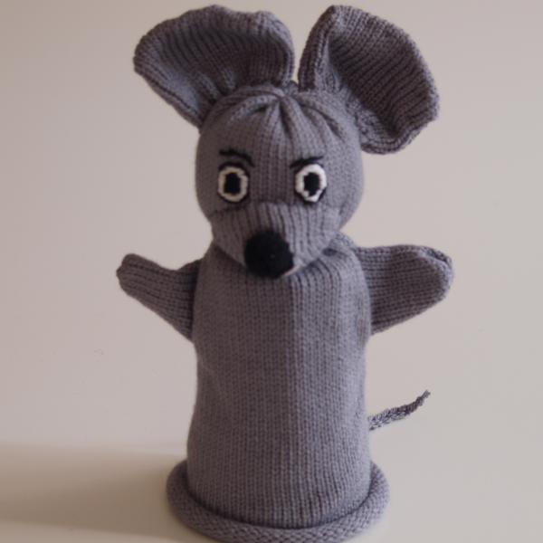 Handspielfigur Maus von vorne