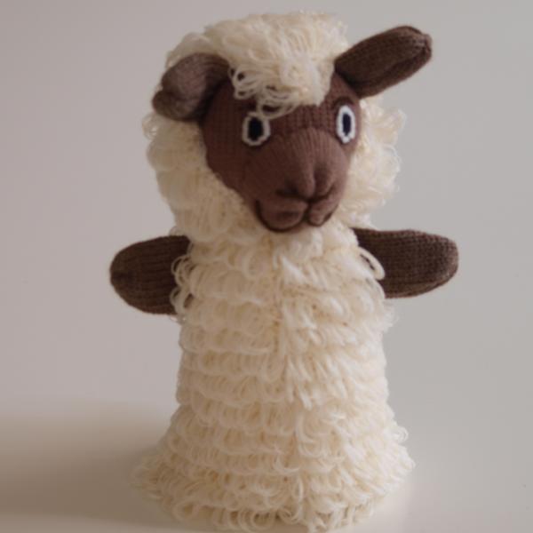 Handspielfigur Schaf von vorne