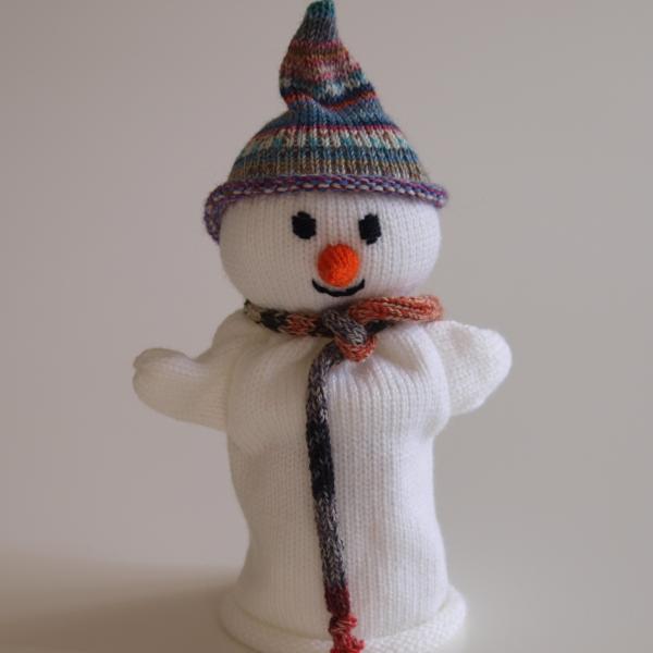 Handspielfigur Schneemann von vorne