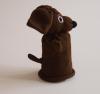 Handspielfigur Dackel von rechts