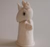 Handspielfigur Einhorn von links