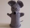 Handspielfigur Maus von vorne